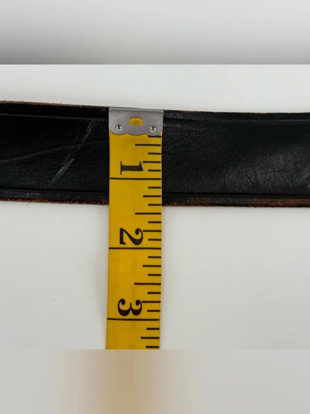 Vintage Workwear Casual Streetwear Black‎ Leather Belt 40